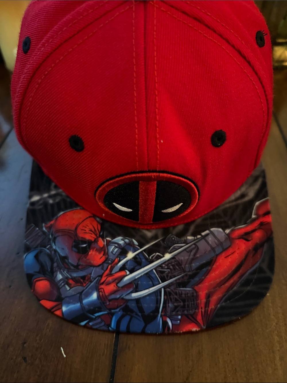 Deadpool Kids Red Character Snapback Hat